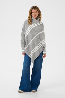 Poncho CRKuma Poncho Loose fit grey white