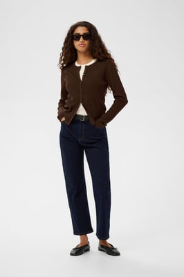 Strickpullover YenahIW Strickpullover Gerade Passform brown
