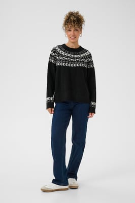 Strickpullover CRCherrie Strickpullover Loose fit black white