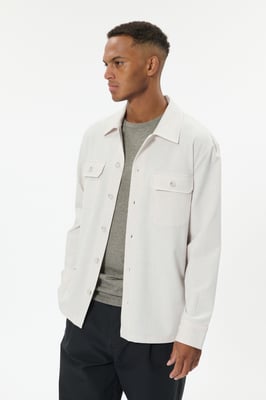 Overshirts MAdamo Overshirts Gerade Passform offwhite