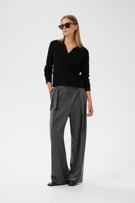 Strickpullover YenahIW Strickpullover Classic fit black