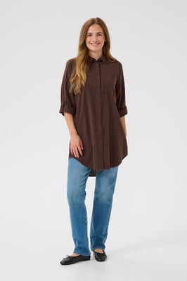 Langarm - Hemd KAnaya Langarm - Hemd Loose fit brown
