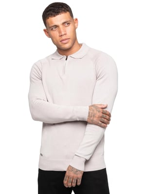 Enzo Milano | Herren Polo-Pullover mit halbem Reißverschluss