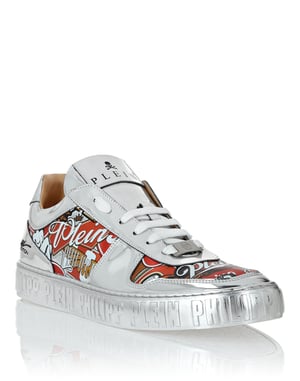 Mirror Leather Low Top Sneakers Golden Eagle