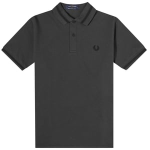 Fred Perry - Poloshirt Mit Einfachem Kragen Und Streifen In Nachtgrün