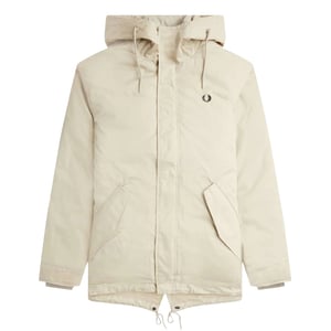 Fred Perry - Kurze, Wattierte Parkajacke „light Oyster"