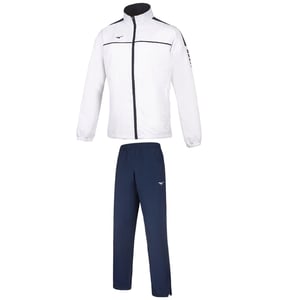 Mizuno Team Tokyo Micro Herren Trainingsanzug Weiß/Navy