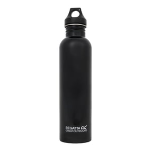 Regatta - Wasserflasche, Edelstahl, 1l (Schwarz)