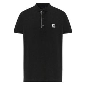 Diesel - "T-Harry" Poloshirt für Herren, Reißverschluss (Schwarz)