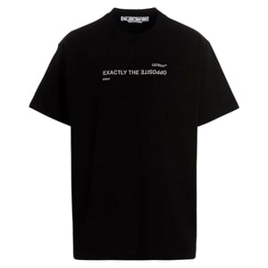 Off-white Spiral Opposite Over Kurzarm-t-shirt Schwarz