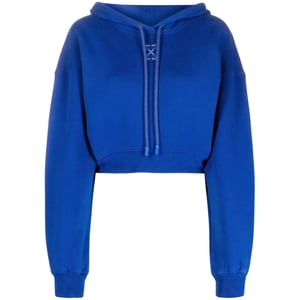 Off-white Embr Mini Arrow Crop Hoodie Blau