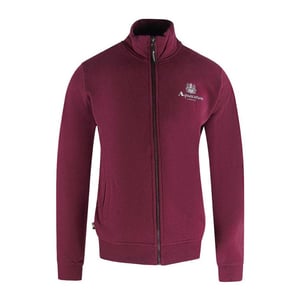 Aquascutum Unisex Erwachsenen Vollzip Aktiv Sweatshirt (Burgunderrot)