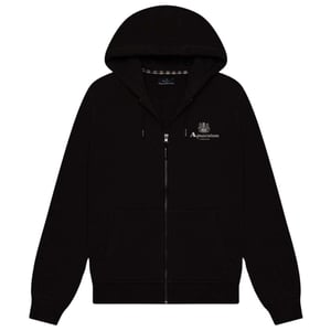 Aquascutum Herren Aktive Kleine Logo Vollzip-Hoodie (Schwarz)