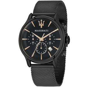 Maserati R8873618006 Epoca Herren-Chronograph mit schwarzem Zifferblatt