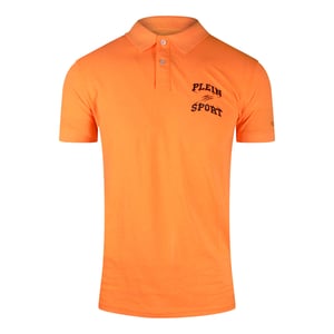 Plein Sport - Oranges Poloshirt Mit Auffälligem Logo