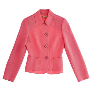 Michael Kors Einreihiger Blazer aus pinker Wolle