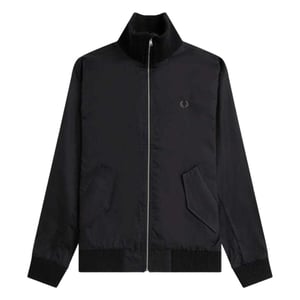 Fred Perry - Bomberjacke für Herren, gerippt, Tennis (Schwarz)