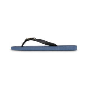 Goldene kleine Flip-Flops, marineblau