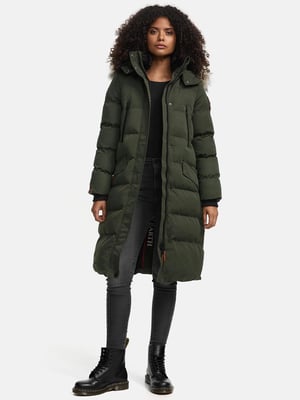 Marikoo Damen Winterjacke – Schneesternchen, lang mit Kapuze & Fellkragen