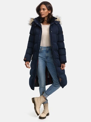 Marikoo Damen Winterjacke – Schneesternchen, lang mit Kapuze & Fellkragen