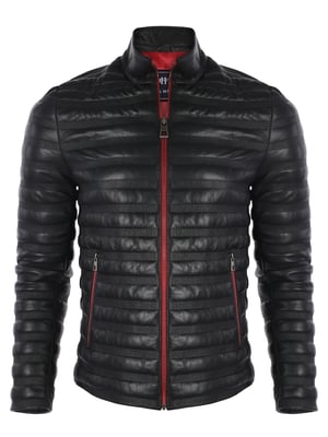 Lederjacke Sportliche Lederjacke Mit Reißverschluss