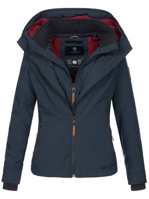 Marikoo Damen Übergangsjacke Erdbeere mit Doppelkragen & Fleece-Innenfutter