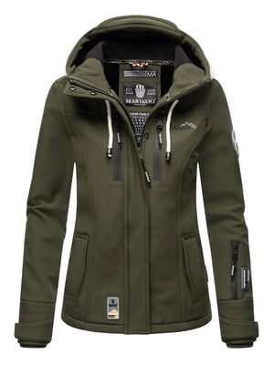Marikoo Damen Softshelljacke – Kleine Zicke, warm mit Kapuze & Fleecefutter