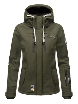 Marikoo Damen Softshelljacke – Kleine Zicke, warm mit Kapuze & Fleecefutter