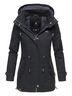 Marikoo leichte Damen Übergangsjacke mit abnehmbarer Kapuze