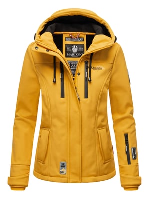 Marikoo Damen Softshelljacke – Kleine Zicke, warm mit Kapuze & Fleecefutter