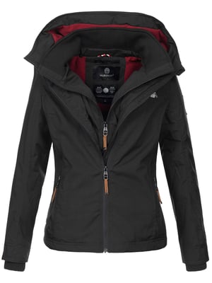 Marikoo Damen Übergangsjacke Erdbeere mit Doppelkragen & Fleece-Innenfutter