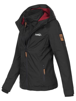 Marikoo Damen Übergangsjacke Erdbeere mit Doppelkragen & Fleece-Innenfutter