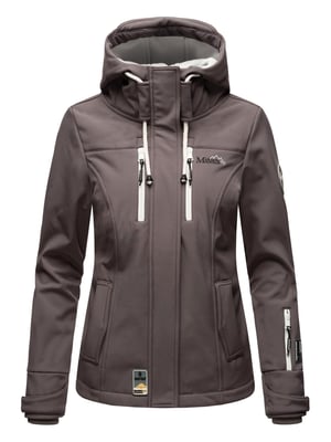 Marikoo Damen Softshelljacke – Kleine Zicke, warm mit Kapuze & Fleecefutter