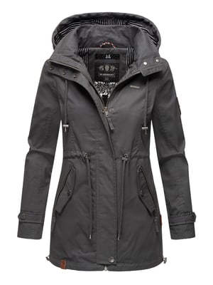 Marikoo leichte Damen Übergangsjacke mit abnehmbarer Kapuze