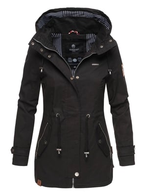 Marikoo leichte Damen Übergangsjacke mit abnehmbarer Kapuze