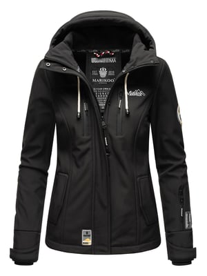 Marikoo Damen Softshelljacke – Kleine Zicke, warm mit Kapuze & Fleecefutter