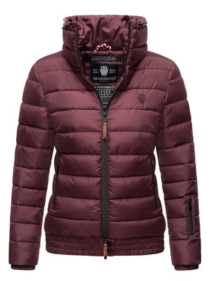 Marikoo Damen Steppjacke Poisen mit hohem Kragen & Teddyfleece-Taschen