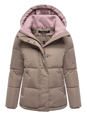 Marikoo Damen Steppjacke Omariaa mit Colorblocking & abnehmbarer Kapuze