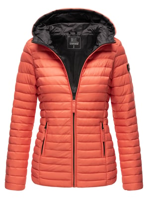 Marikoo Damen Steppjacke – Asraa, leicht mit Kapuze & Kontrastfutter