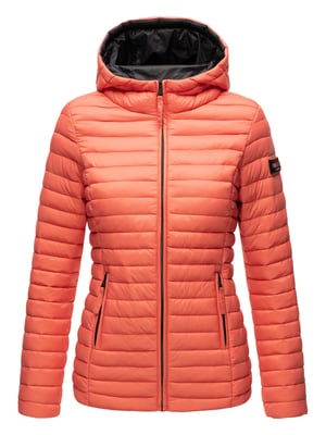 Marikoo Damen Steppjacke – Asraa, leicht mit Kapuze & Kontrastfutter