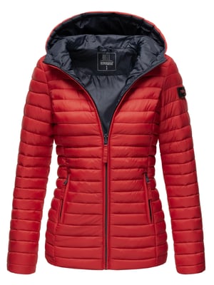 Marikoo Damen Steppjacke – Asraa, leicht mit Kapuze & Kontrastfutter
