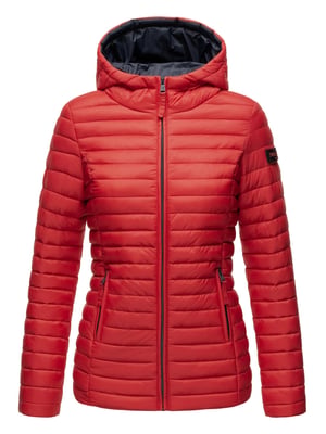 Marikoo Damen Steppjacke – Asraa, leicht mit Kapuze & Kontrastfutter