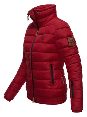 Marikoo Damen Steppjacke Poisen mit hohem Kragen & Teddyfleece-Taschen