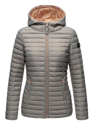 Marikoo Damen Steppjacke – Asraa, leicht mit Kapuze & Kontrastfutter