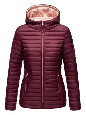 Marikoo Damen Steppjacke – Asraa, leicht mit Kapuze & Kontrastfutter