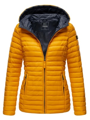 Marikoo Damen Steppjacke – Asraa, leicht mit Kapuze & Kontrastfutter