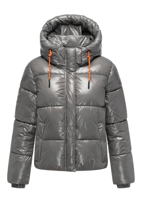 Marikoo Damen Winter Steppjacke Skyraa mit Kapuze & glänzendem Design