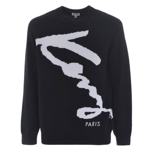 Kenzo Signature Schwarzer Strickpullover