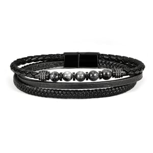 US Polo Assn Jewellery Brandon Schwarzes Armband