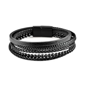 US Polo Assn Jewellery Brandon Schwarzes Armband